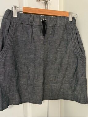 Lacoste Gray A-Line Drawstring Skirt